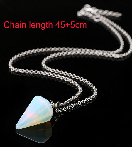 Natural Stone Pendant Necklace